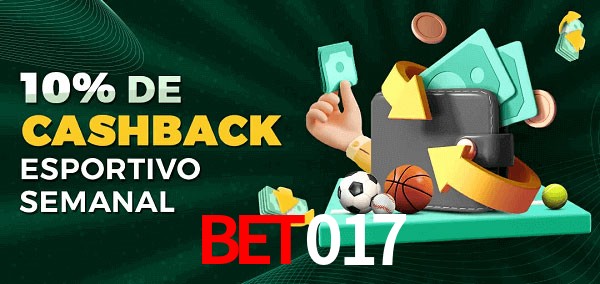 10% de bônus de cashback na bet017